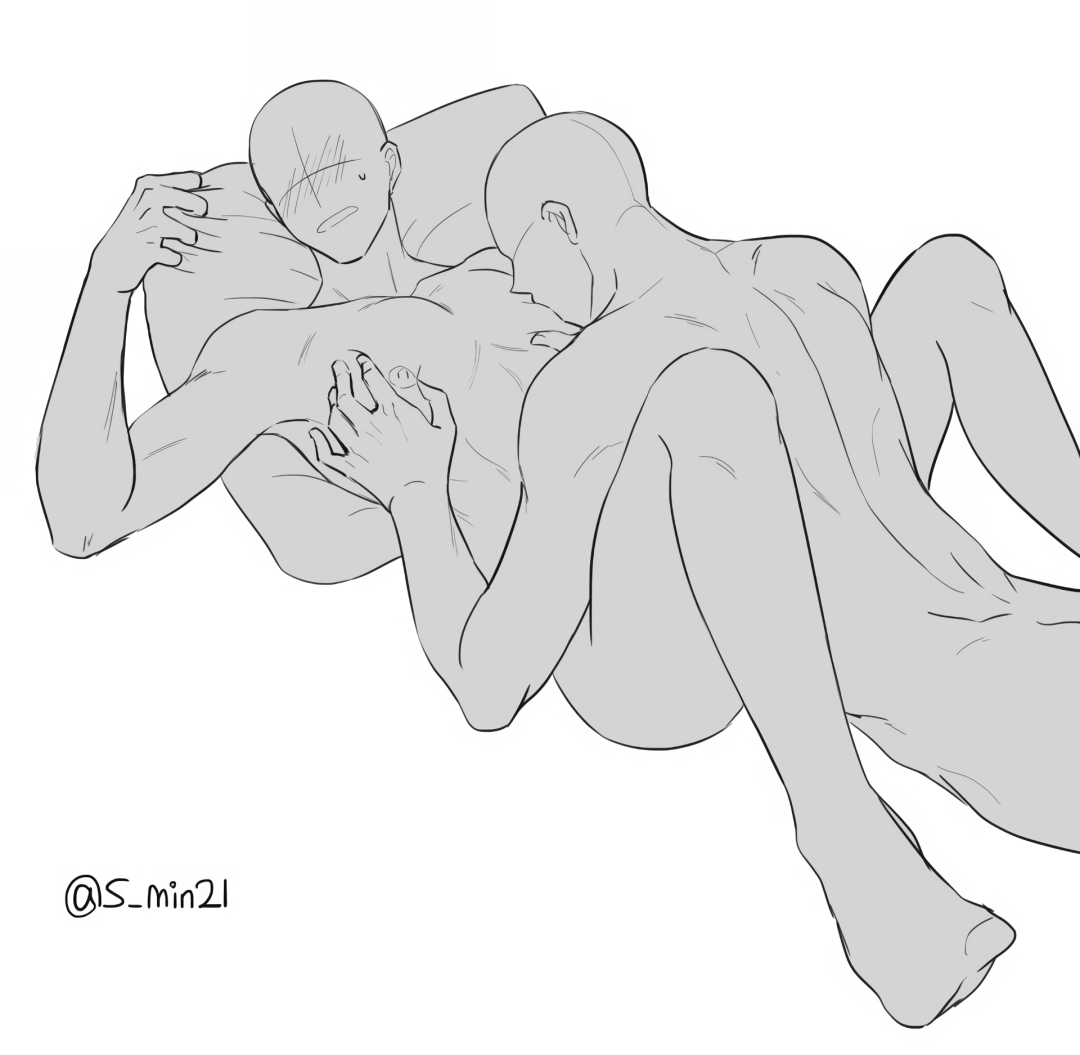 Pose pornográfica para el dibujo