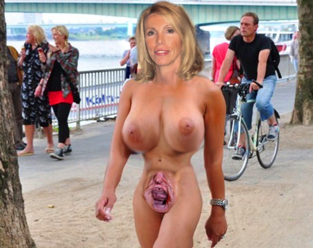 Enormes tetas en público