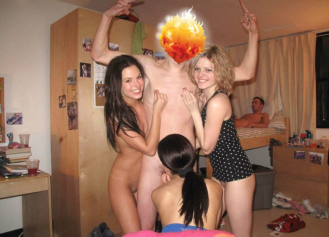 Chicas desnudas en el albergue