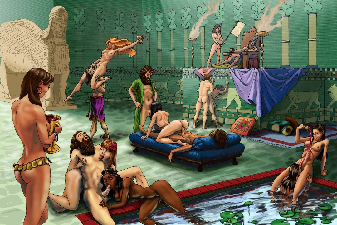 Esclavos egipcios desnudos