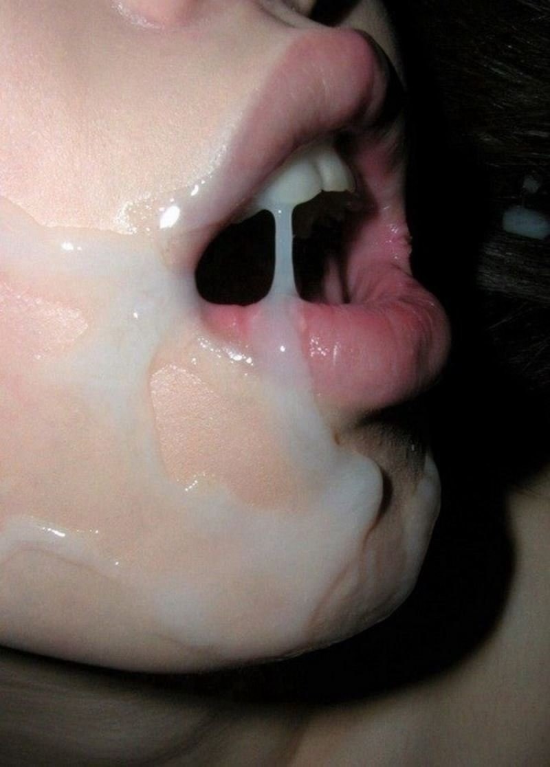 Cum en los labios amateur