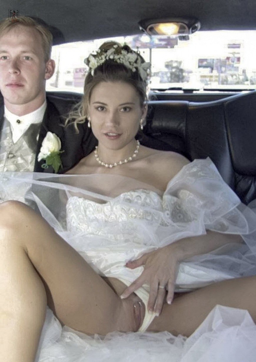 Novia sin bragas en la boda