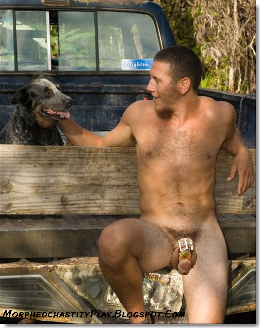 Hombre de pueblo desnudo