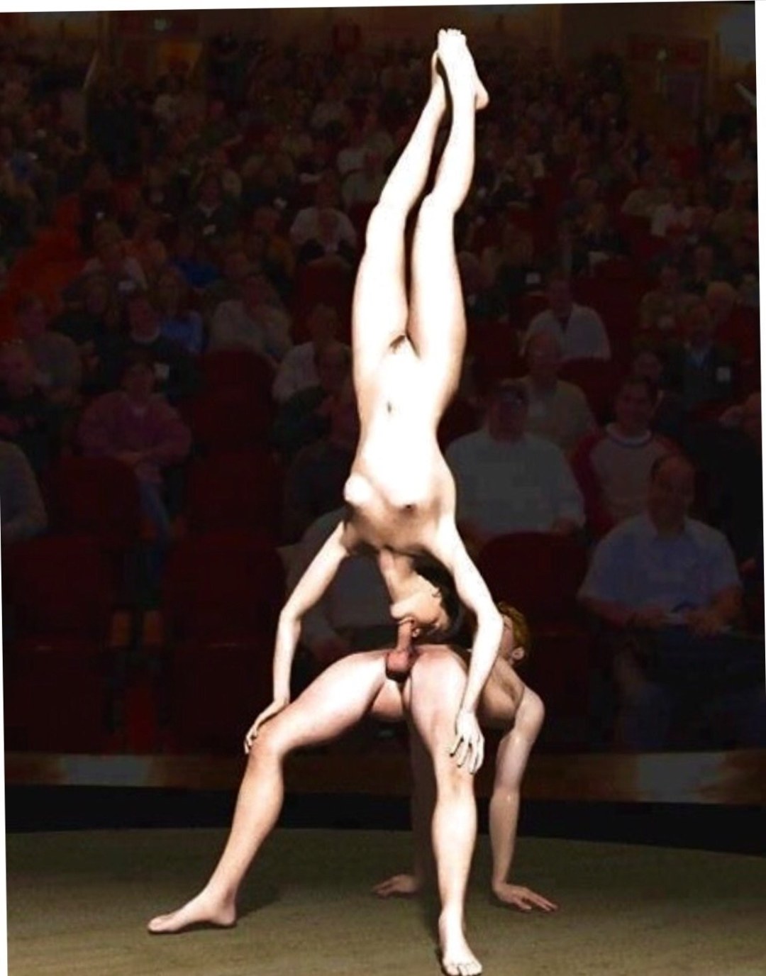 Artistas de circo desnudos