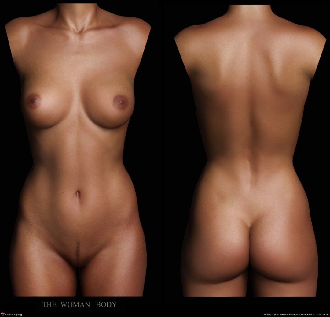 Mujer desnuda en el frente