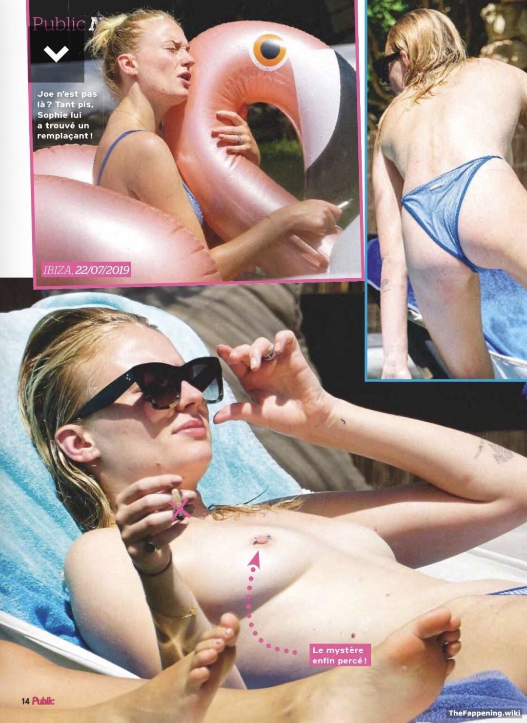 Sophie Turner se abalanza en Ibiza