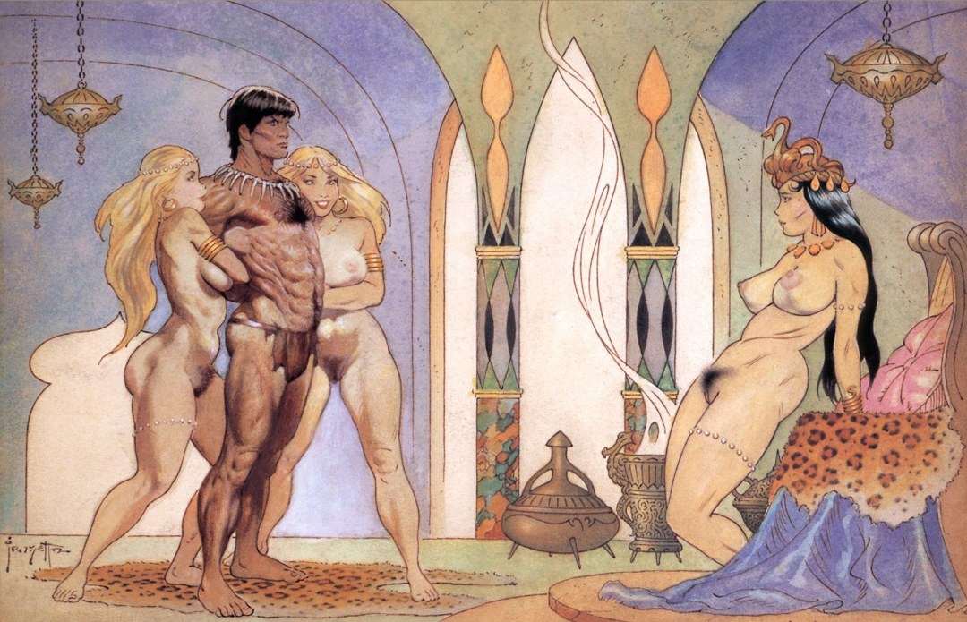 Pinturas eróticas de Frank Phrasetta