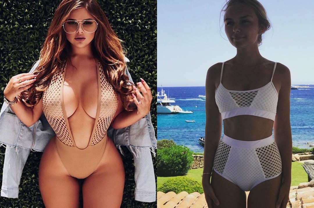 Anastasia Kvitko al plástico en traje de baño