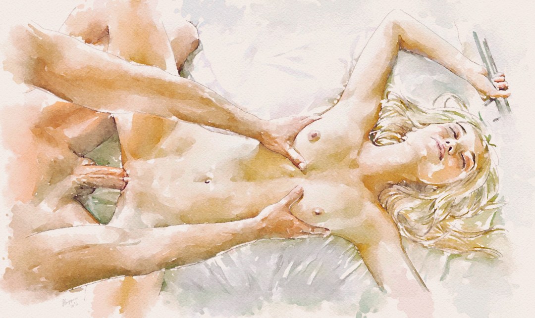 Dibujos pornográficos con acuarelas