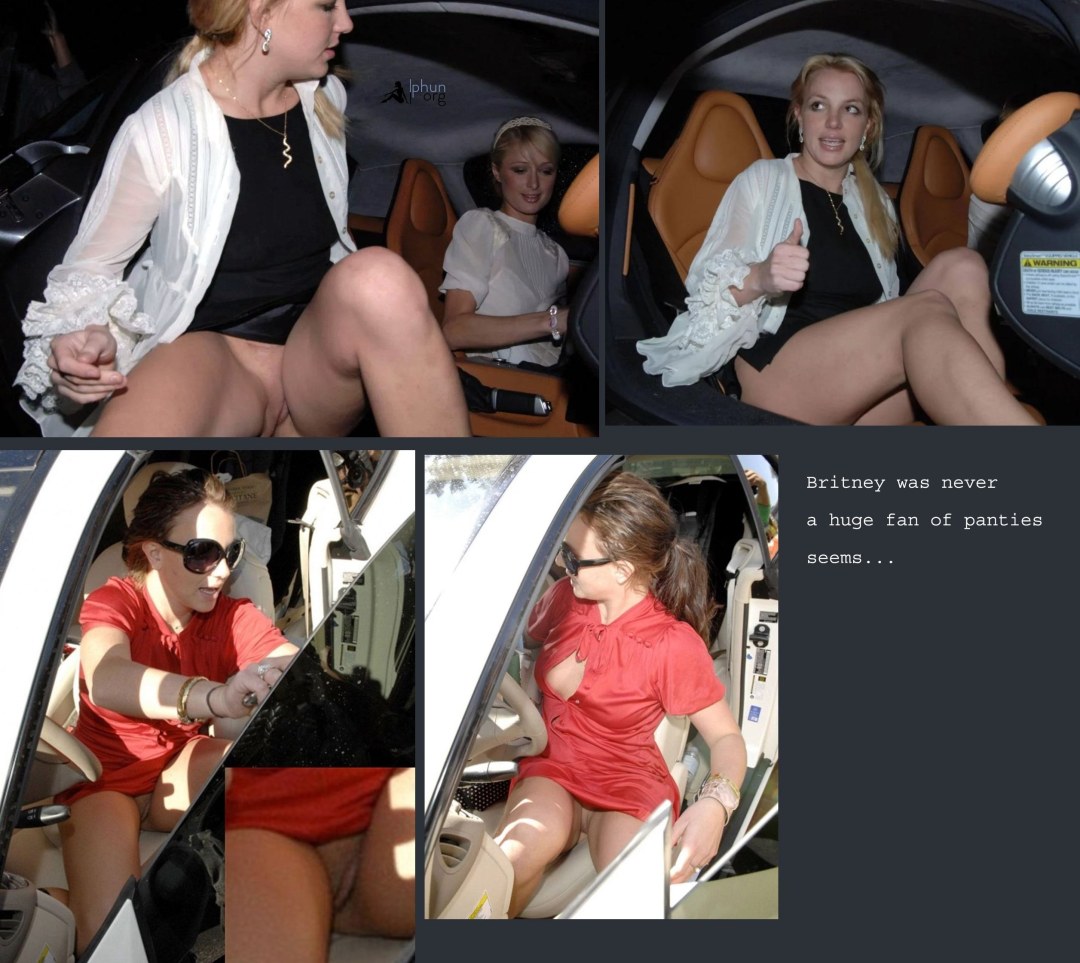 Britney Spears sin bragas del auto