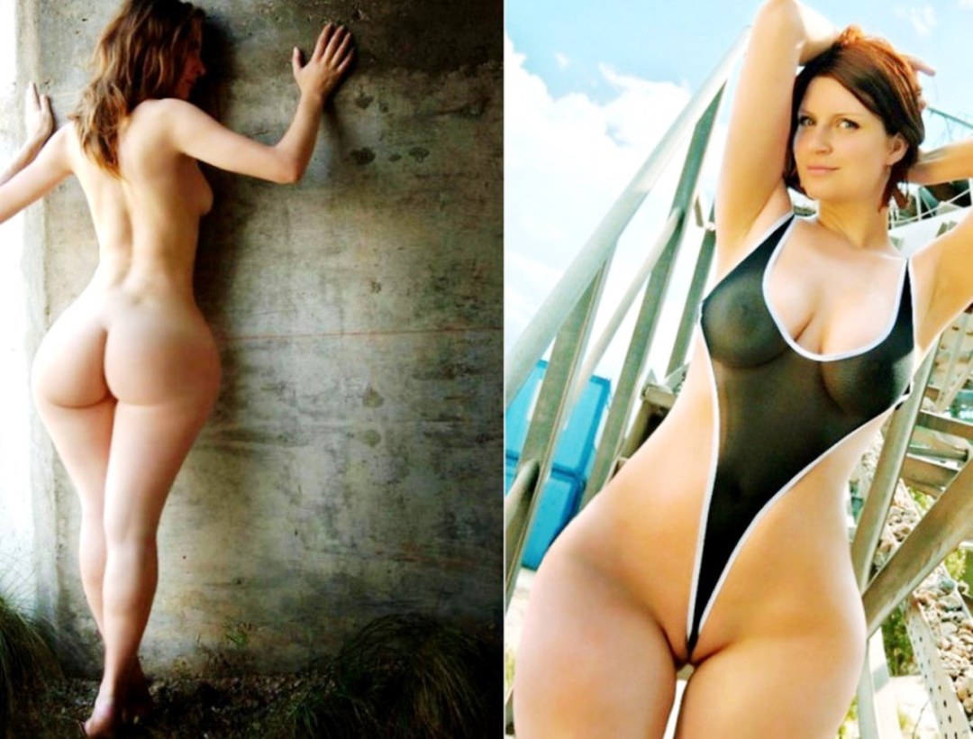 Mujeres desnudas con una figura de pera