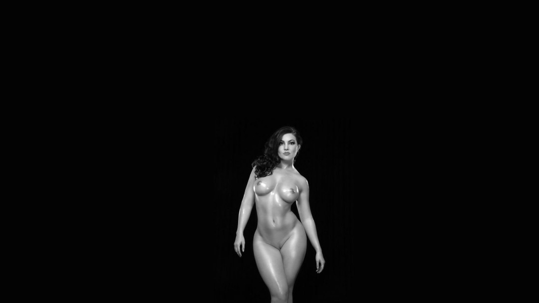 Chicas desnudas sobre un fondo negro
