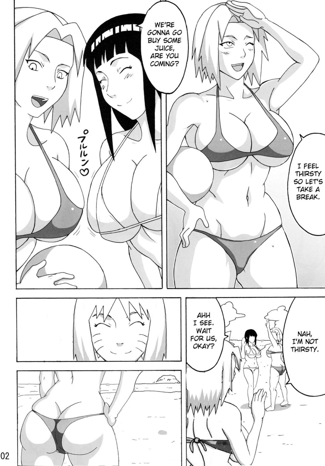 Hentai Mang Naruto en trajes de baño