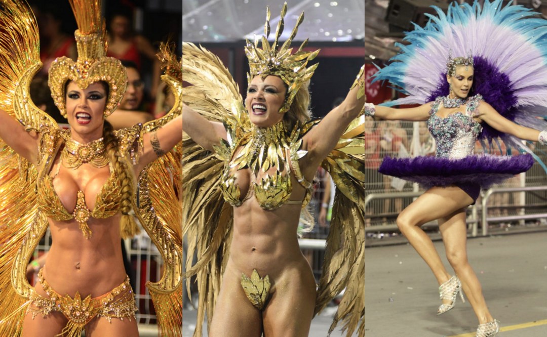 Brasileños desnudos en el carnaval