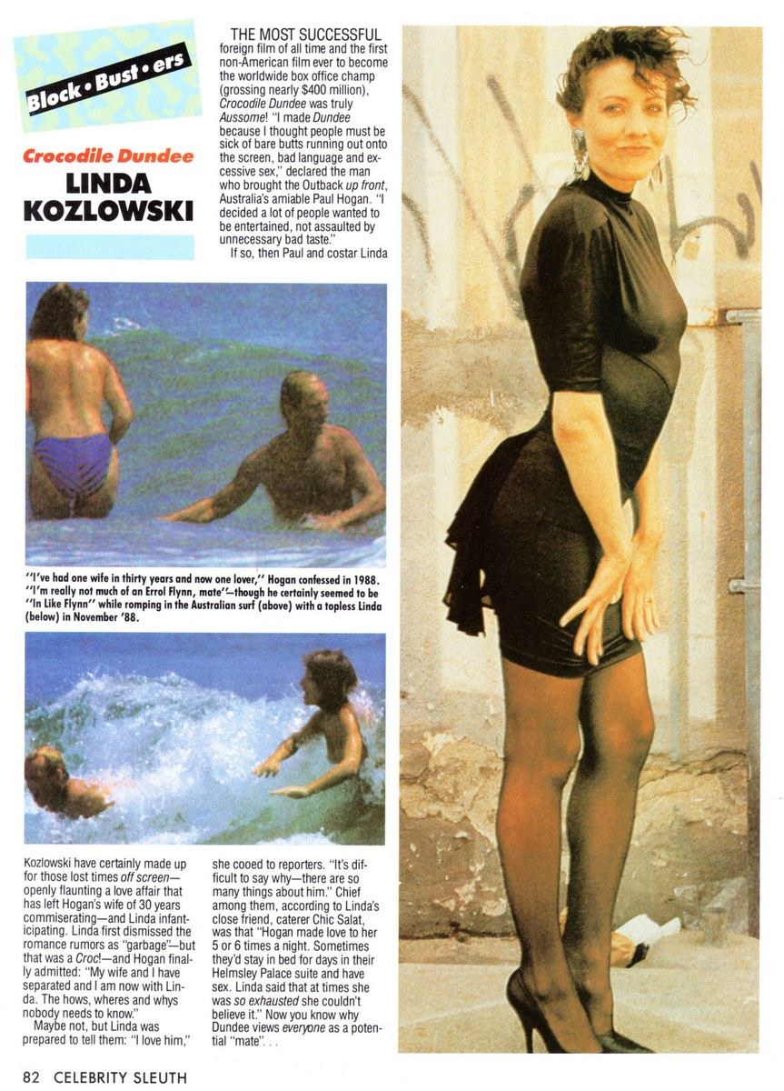 Foto de Linda Kozlovski en traje de baño