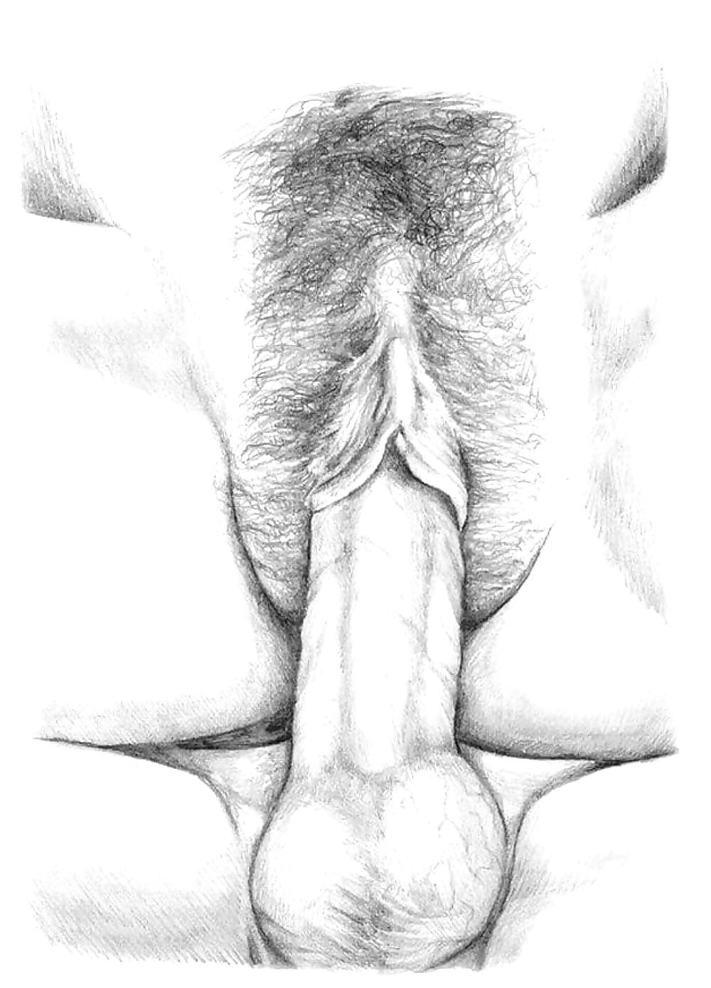 Dibujos de lápiz del pene