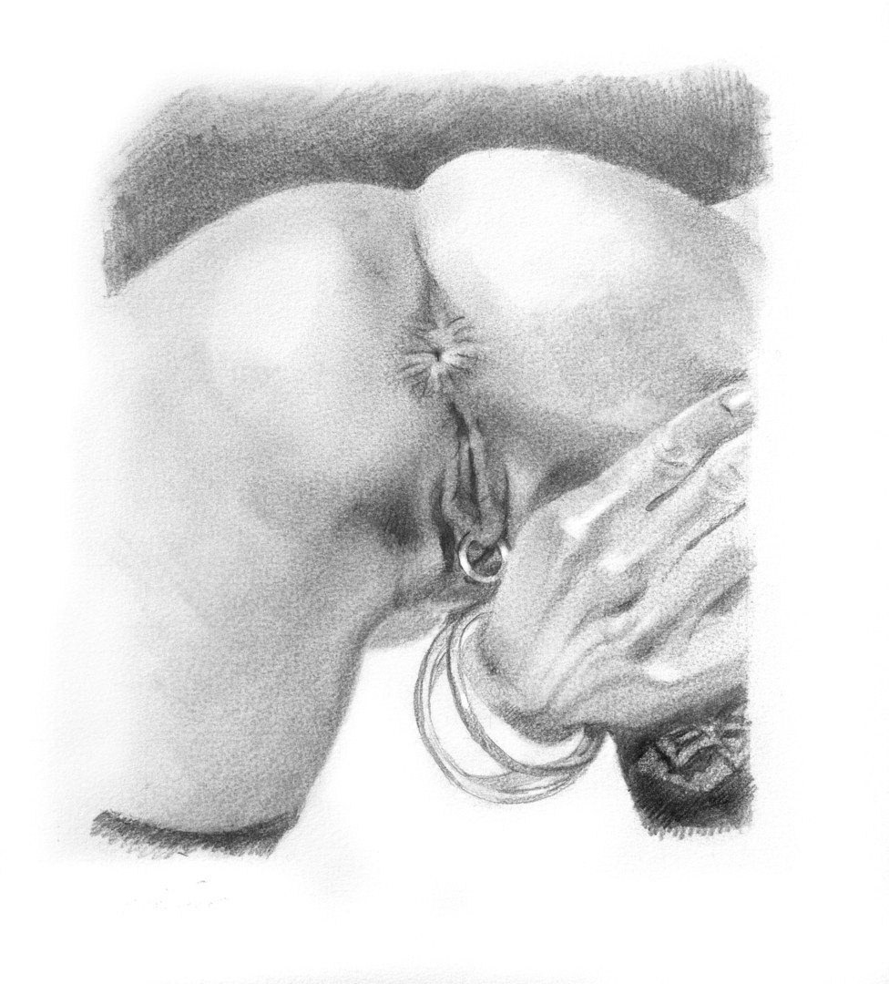 Dibujo de vagina con un lápiz