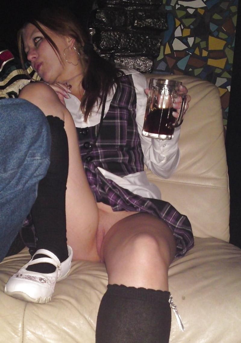 Chicas borrachas sin bragas