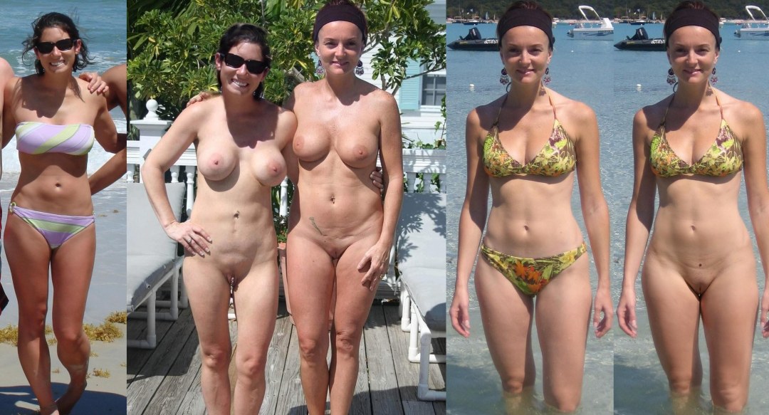 Vestido desnudo en la playa