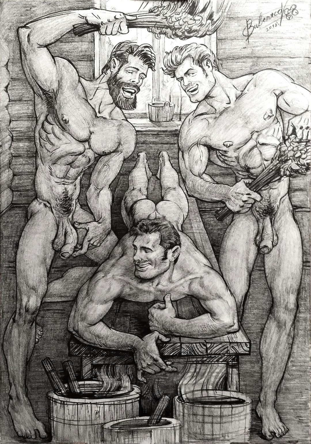 Edad Media hombres desnudos