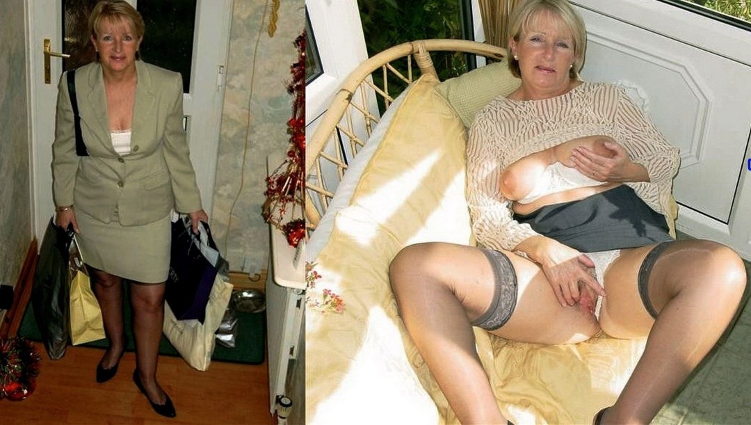 Una anciana con ropa sin bragas