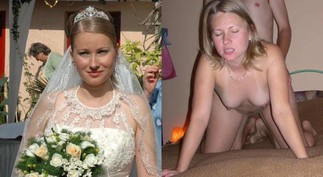 Novia desnuda antes y después