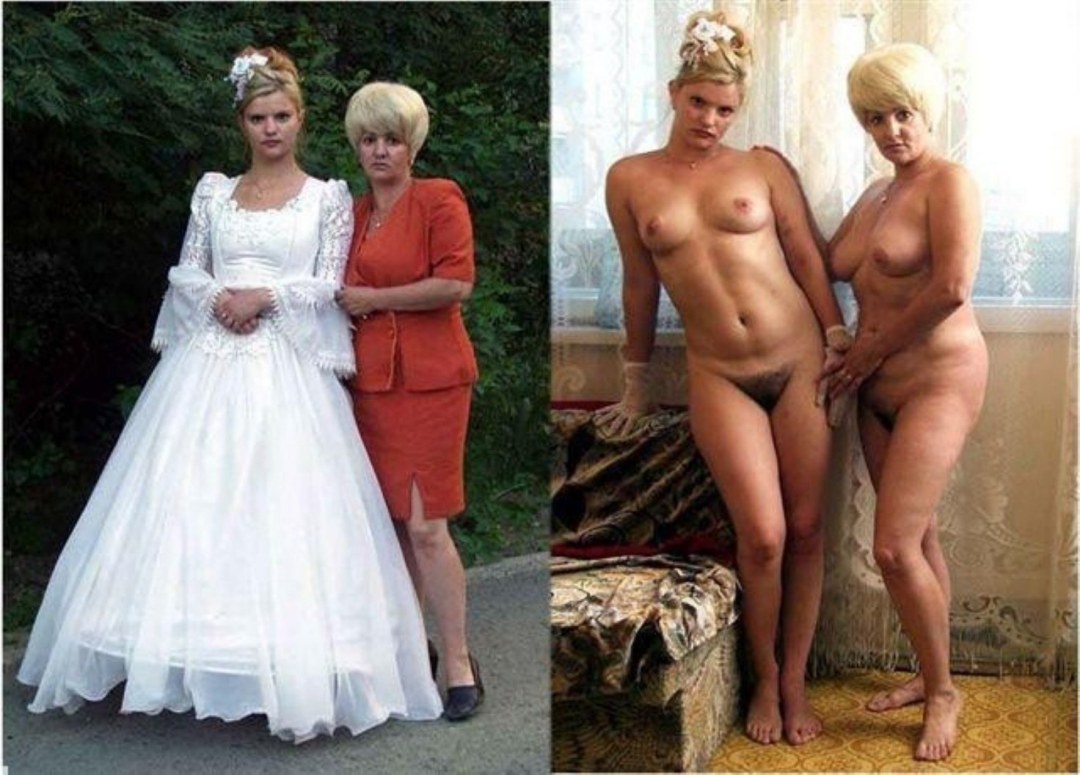 Novias vestidas y desnudas