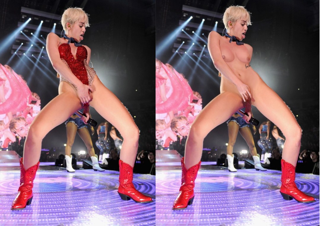 Miley Cyrus sin bragas en el escenario