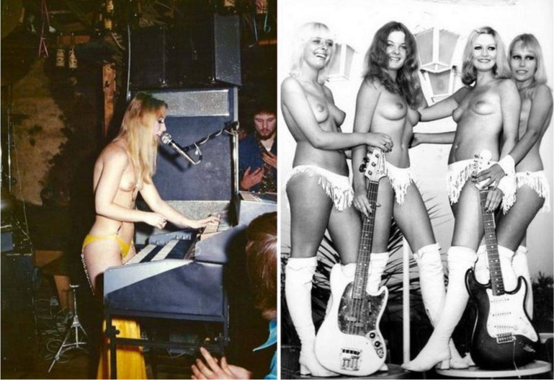 Grupos de rock hembra desnudo