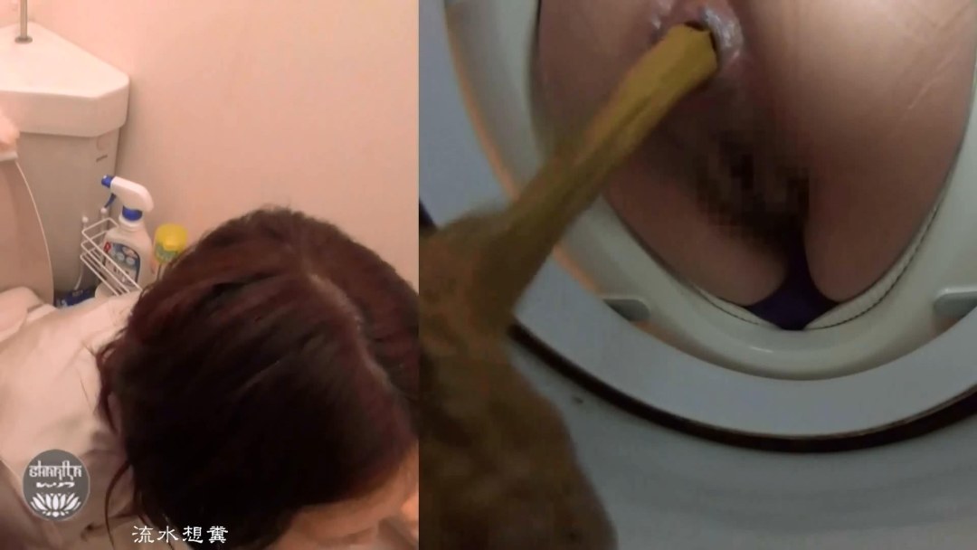 Cámara en la caca del inodoro para mujeres