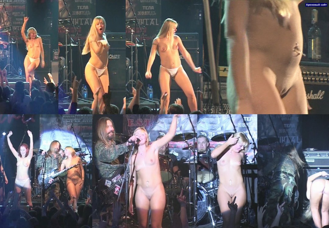 Corrosión del show de metal cantante desnudo
