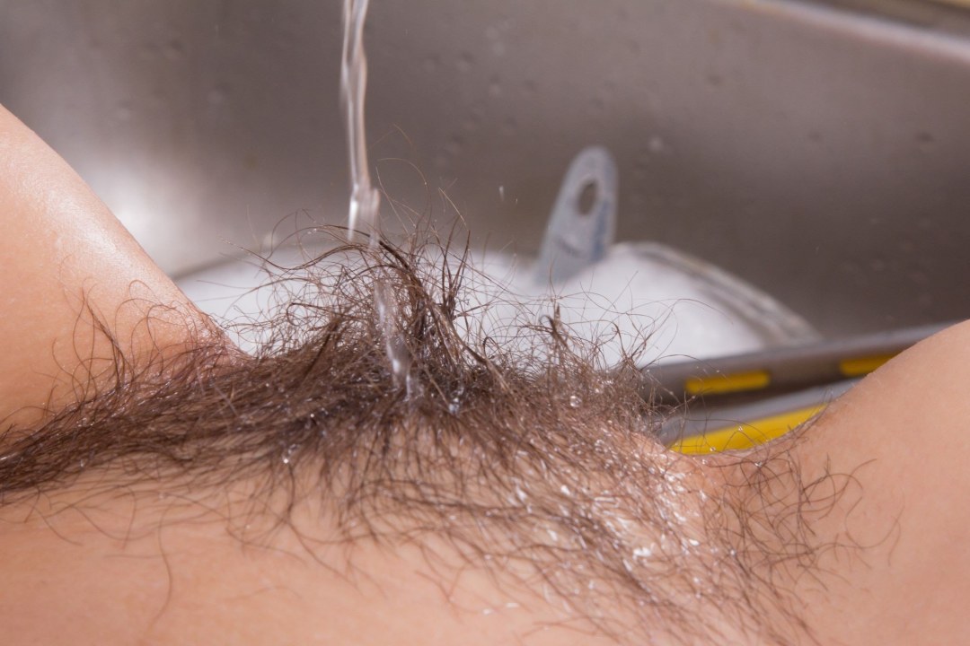 Pequeño cabello en el pubis