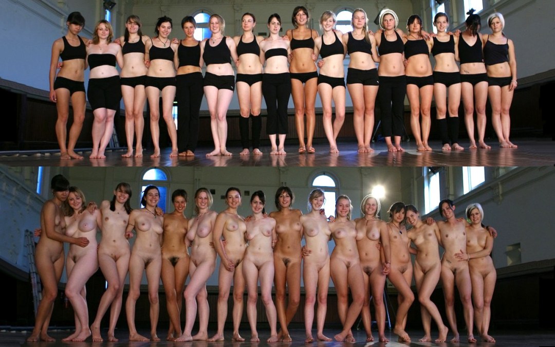 Grupo de chicas sin ropa