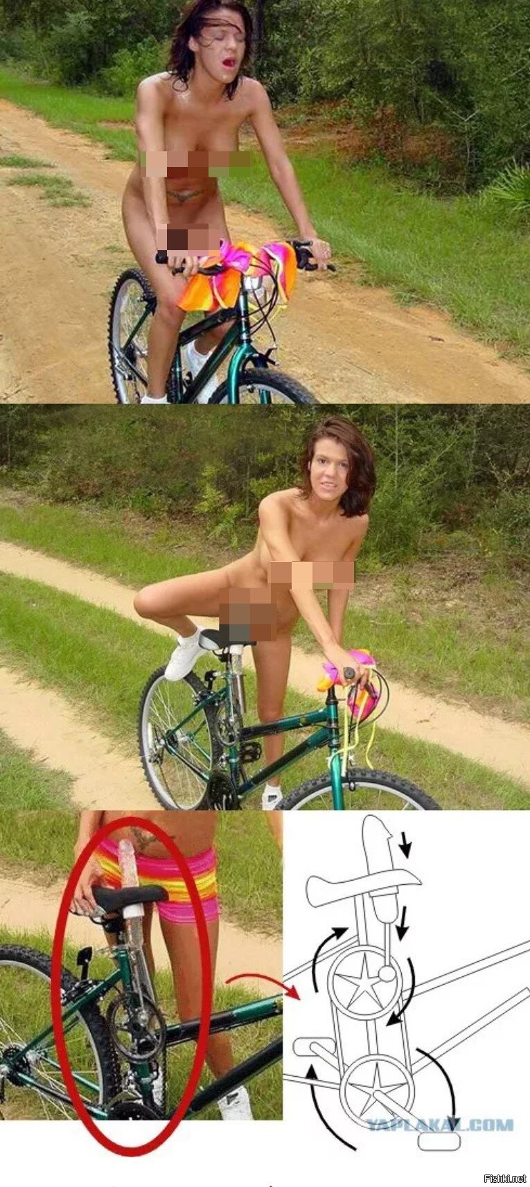 Велосипед с фаллоимитатором