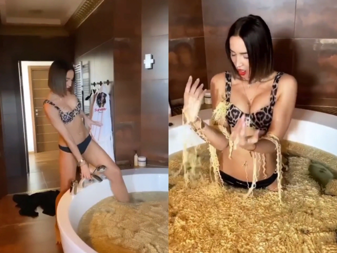 Ольга Бузова купается в дошираке