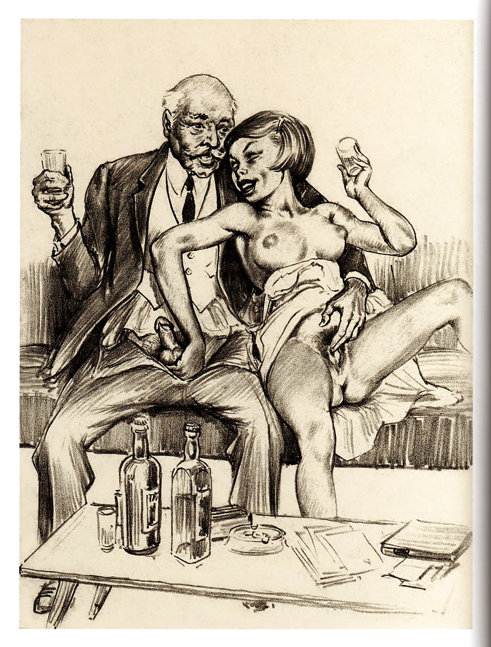 Порнографические рисунки карандашом