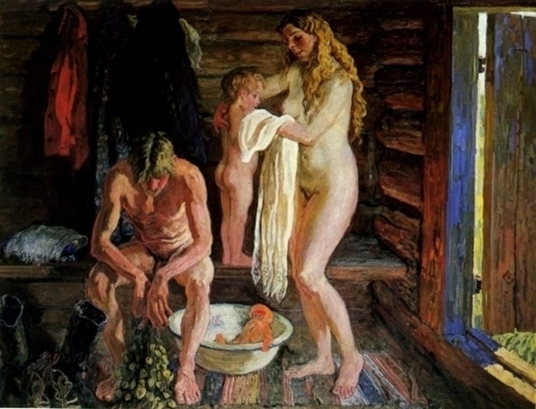 Голые женщины в бане частное