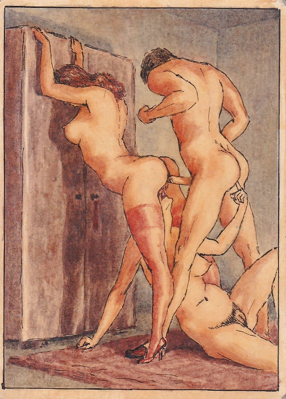 Раскрашивание антикварных порно (88 фото)