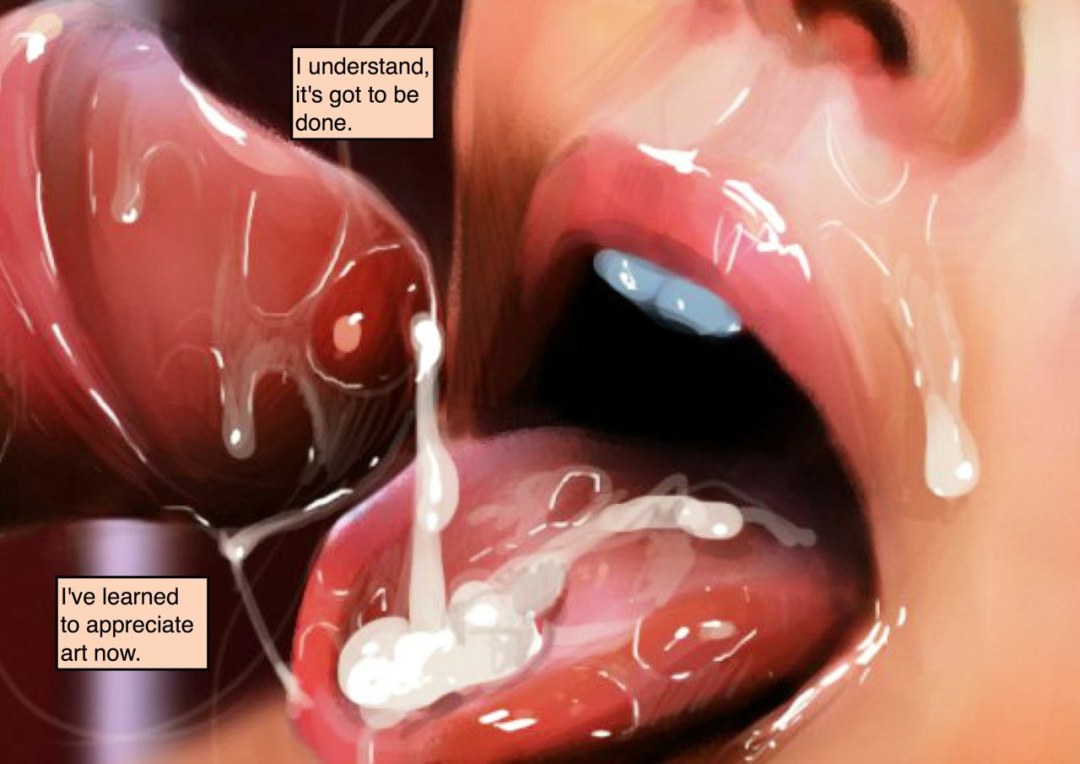 Реалистичный хентай блондинка камшот