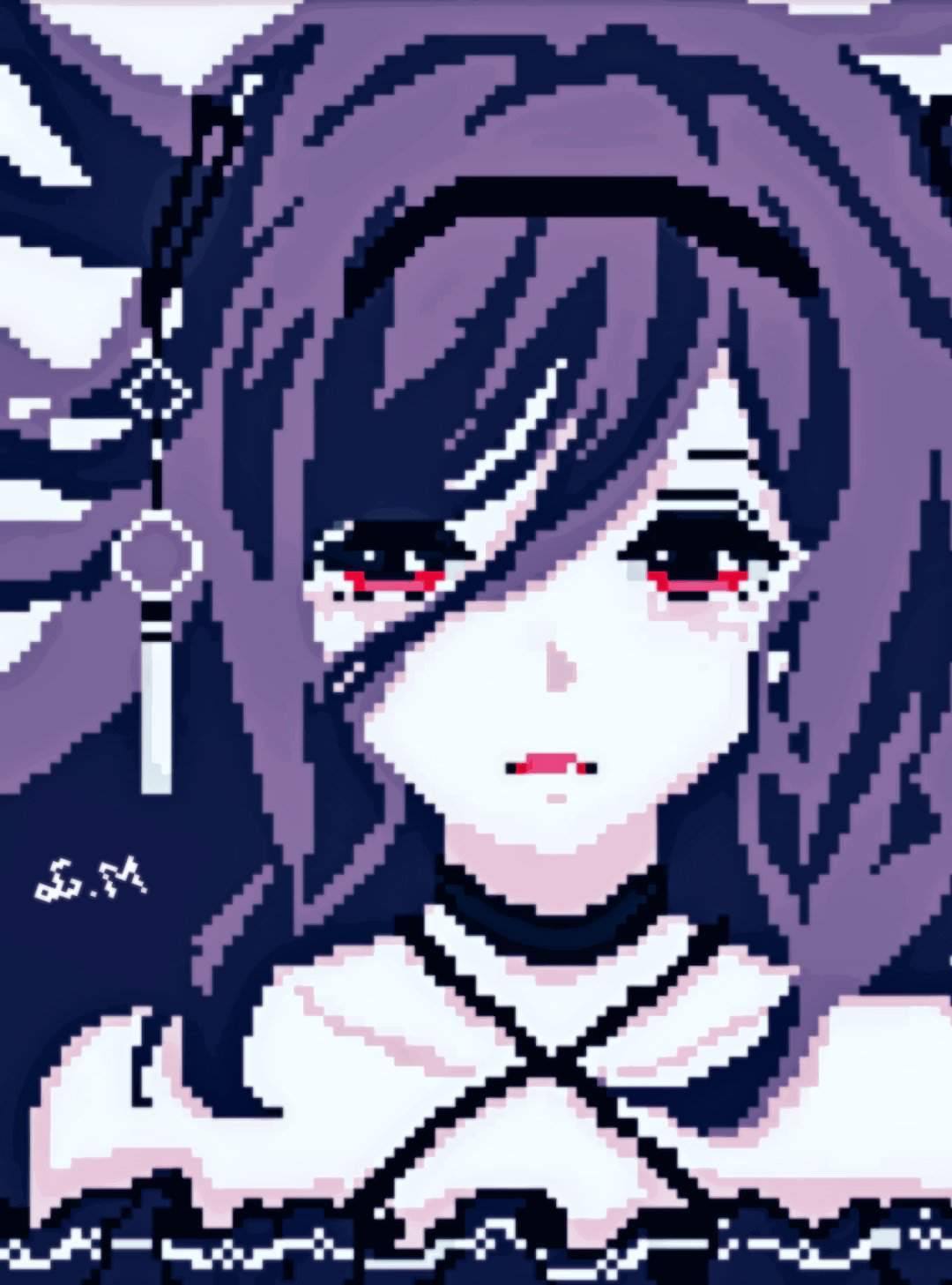 Пиксель эмоция девочки