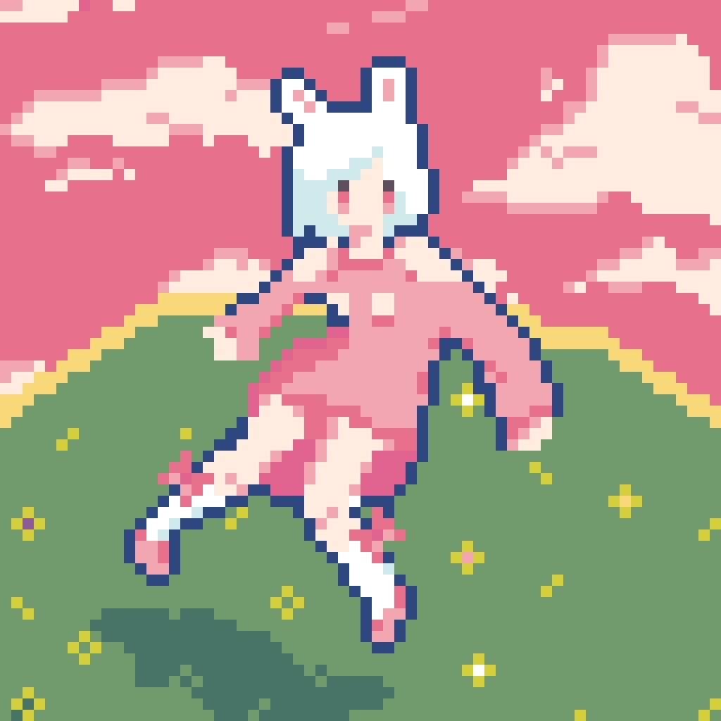 Пиксельная девушка секси