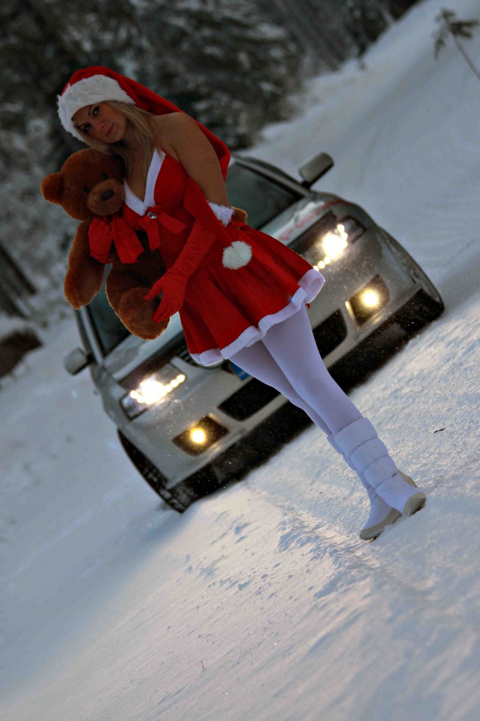 Баба в снегу