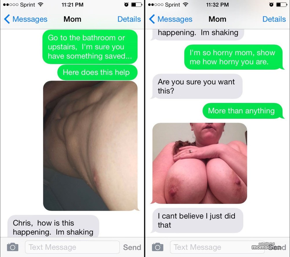 Mom and son sexting