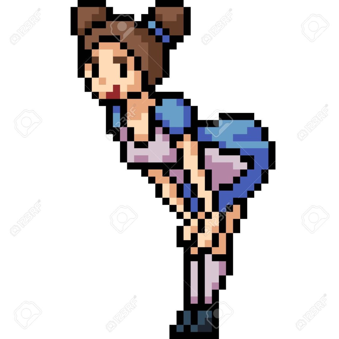 Портрет девушки пиксели