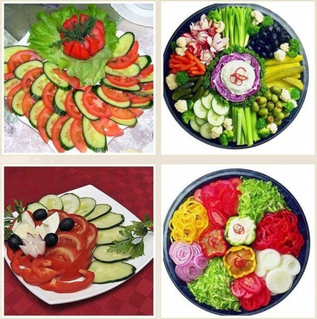 Овощная тарелка на праздничный стол