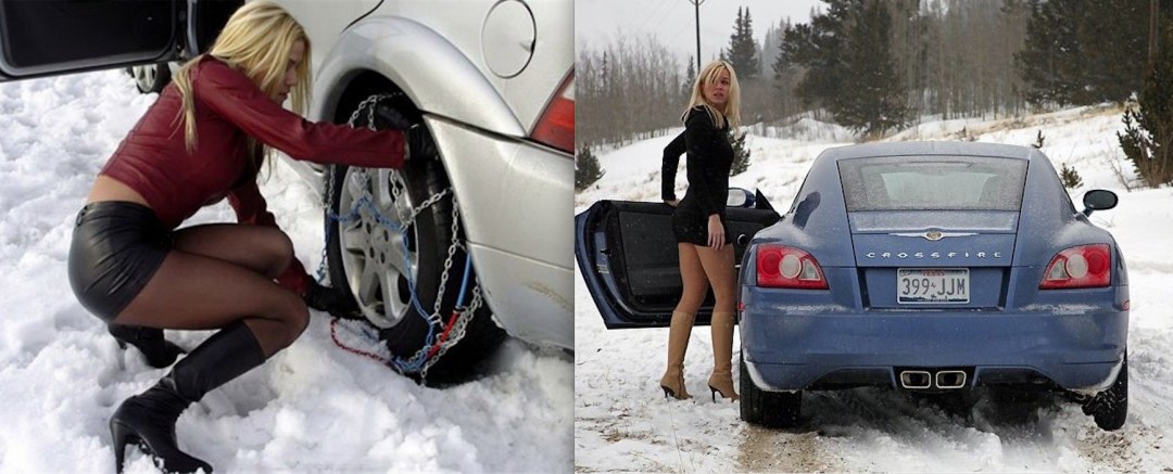 Заглохшая машина зимой