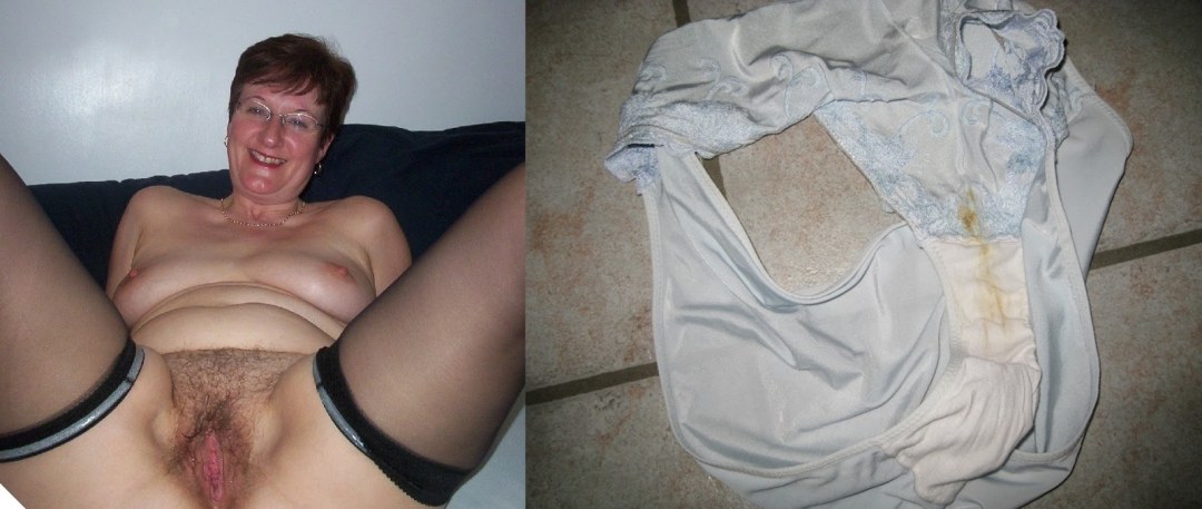 Бабушка в халате без трусов