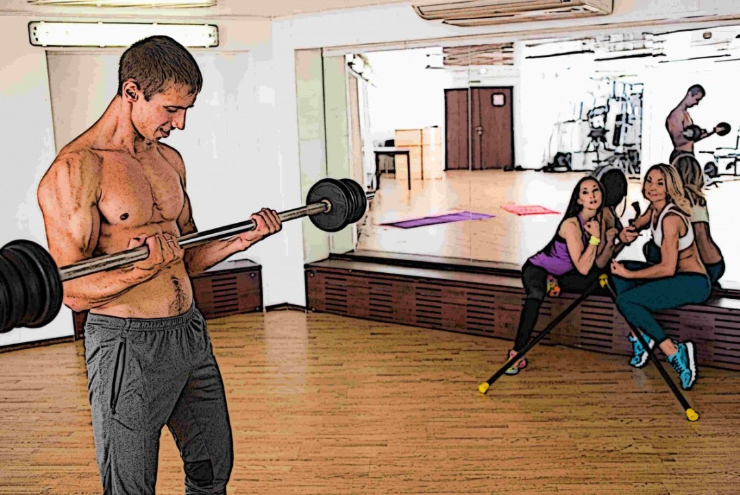 Тренировка в зале со школьницей