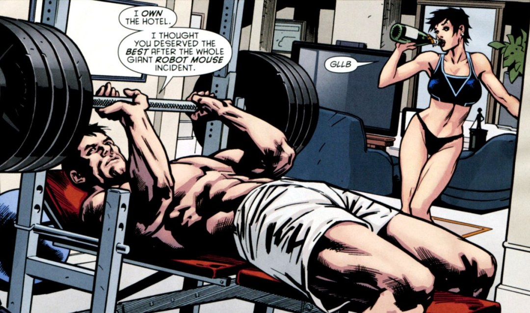 Брюс Уэйн комикс тренировка