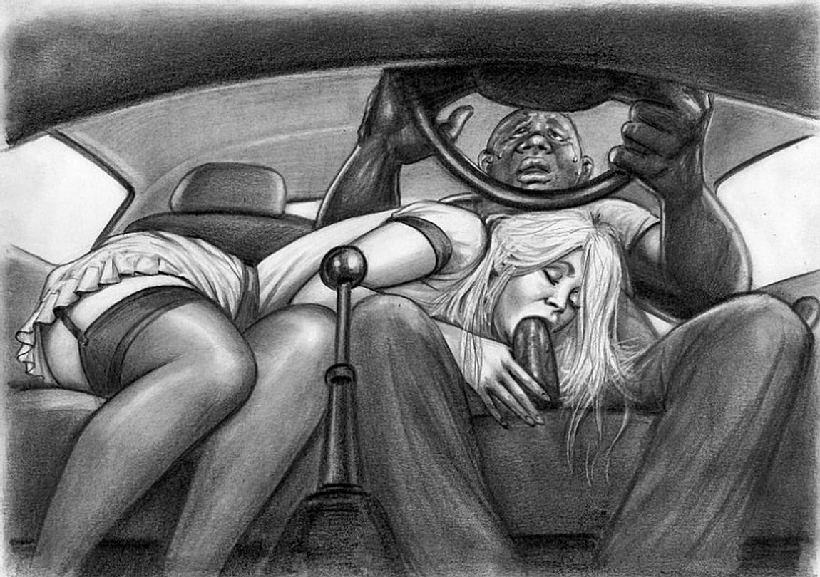 Erotic black and white cartoon drawings